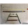 Image 1 : Pair of Antique Saws: Two-Man Cross Saw and Wooden Bow Saw