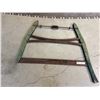 Image 2 : Pair of Antique Saws: Two-Man Cross Saw and Wooden Bow Saw