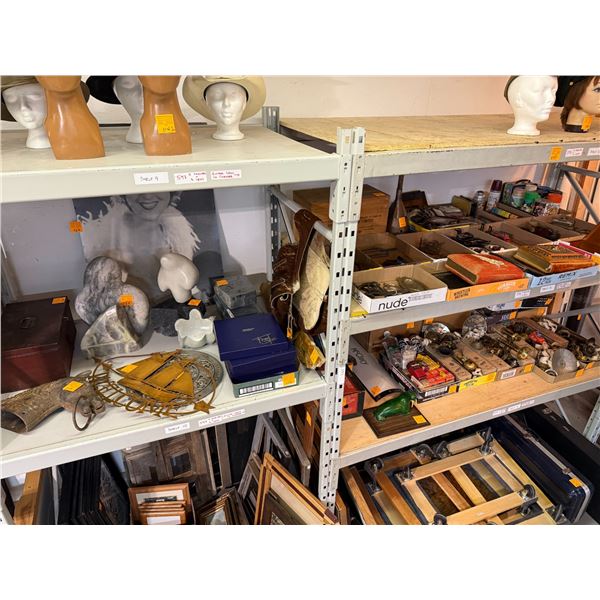 Large Industrial Racking: Double Unit with Five Shelves and 3 Sets of Vertical Posts - Three Shelf U