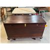 Image 1 : Large Solid Wood Lockable Chest, Dovetail Construction - 23” T x 41” L x 21[x=#822