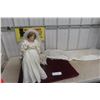 Image 1 : Princess Dianna Porcelain Bride Doll With Stand and Long Train, Measuring 19 in. Tall.