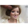 Image 5 : Princess Dianna Porcelain Bride Doll With Stand and Long Train, Measuring 19 in. Tall.