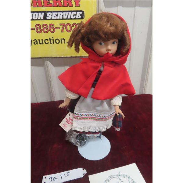 1988 Little Red Riding Hood Doll With Certificate of Authenticity #8029R.