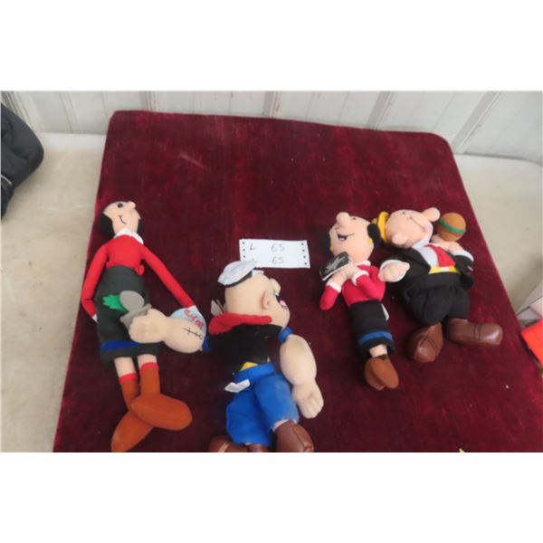 4× Highlight Plush: 2× Popeye + 2× Olive Oil