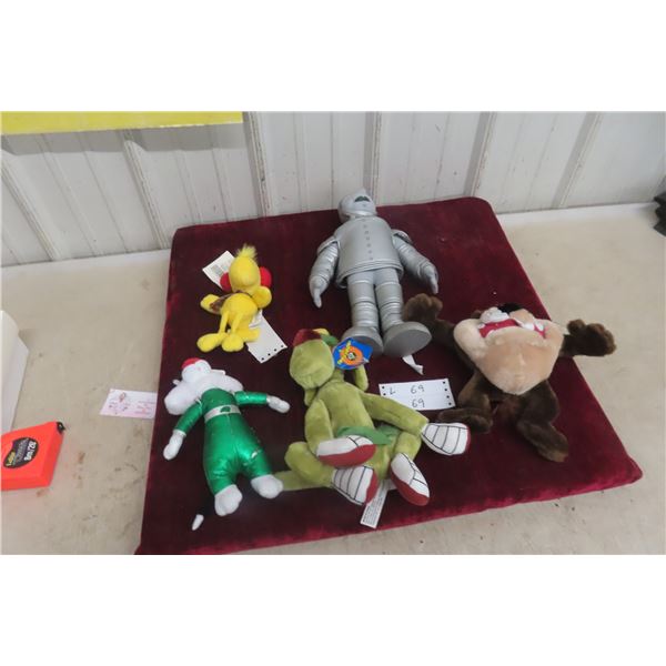 5 x Looney Tunes Plush Dolls incl. Tin Man, Taz & More