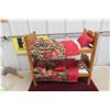 Image 1 : Doll Bunk Bed with Pillows & Blanket, 21" × 22" × 11"