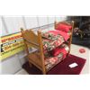Image 2 : Doll Bunk Bed with Pillows & Blanket, 21" × 22" × 11"
