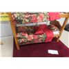 Image 4 : Doll Bunk Bed with Pillows & Blanket, 21" × 22" × 11"