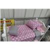 Image 3 : Doll Bunk Bed, 21" × 22" × 12", with Blanket & Pillow