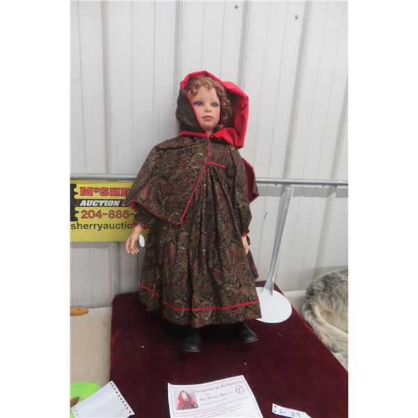 Virginia Turner Doll “Red Riding Hood,” No. 27 of 50, 36" Vinyl, with Certificate and Box