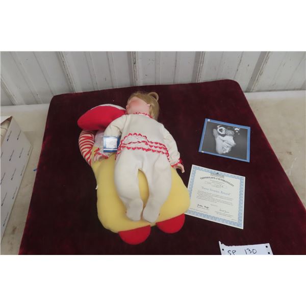 Ashton-Drake Galleries “Sweet Dreams Ronald,” 18", Porcelain, with Box, Accessories, and Certificat