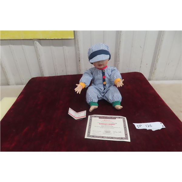 McMemories Porcelain Doll “McDonald’s Express,” 1996, 12", with Box and Certificate