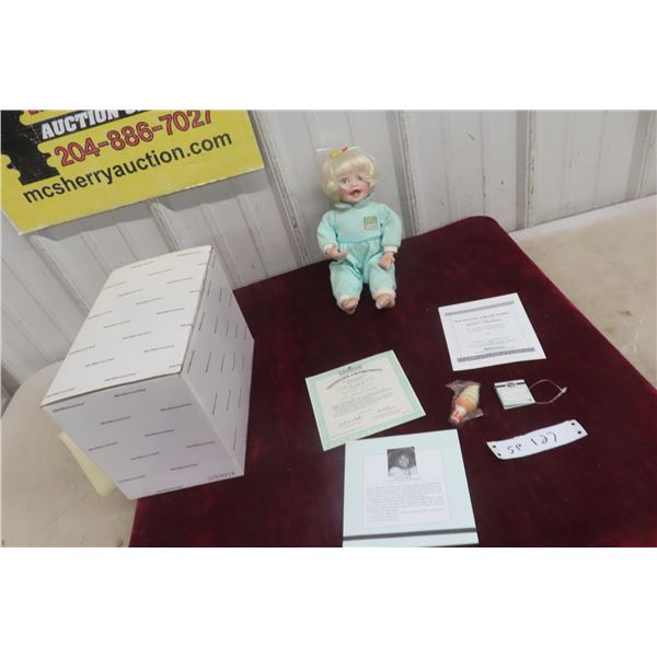 Ashton-Drake Galleries “Krissy’s First Ice Cream Cone,” 12", 1998, with Box and Certificate