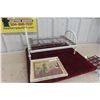 Image 7 : Antique Metal Doll Bed with Picture, 11" × 12"