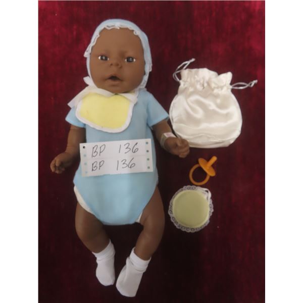 1988 Raffoler 18” Newborn Baby Doll, Anatomically Correct Boy with Birth Certificate and Extras