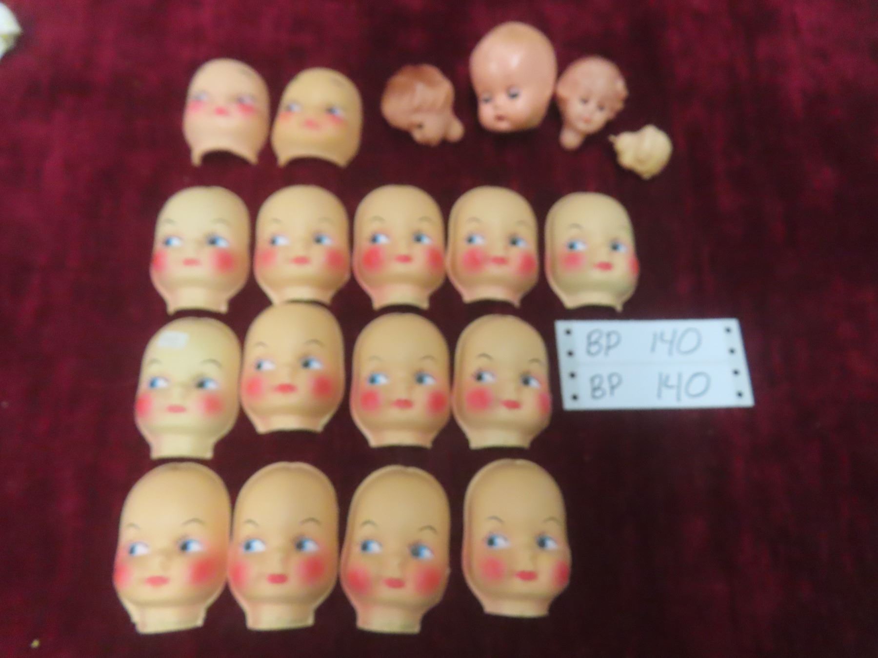 Vintage New Old Stock Doll Faces - 14 Celluloid, 2 Rubber, and 4 Doll ...