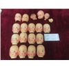 Image 1 : Vintage New Old Stock Doll Faces - 14 Celluloid, 2 Rubber, and 4 Doll Heads w/ Eyes