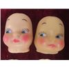 Image 5 : Vintage New Old Stock Doll Faces - 14 Celluloid, 2 Rubber, and 4 Doll Heads w/ Eyes
