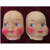 Image 6 : Vintage New Old Stock Doll Faces - 14 Celluloid, 2 Rubber, and 4 Doll Heads w/ Eyes