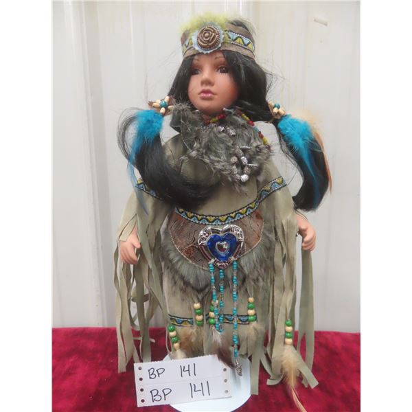 17" Aboriginal Doll with Stand