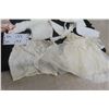 Image 5 : Vintage Doll Clothes Lot with Shoes, Dresses, Bonnet, Sweater, Bloomers, and Wig