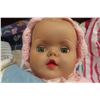 Image 5 : Vintage Doan Co. Baby Doll with Sleep Eyes in Wooden Cradle with Bedding