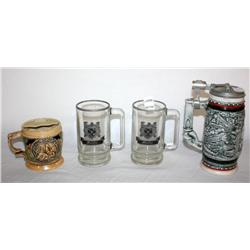 Lot of 4 Collectible Beer Mugs