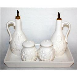 Set of Salt, Pepper, Oil, and Vinegar Shakers