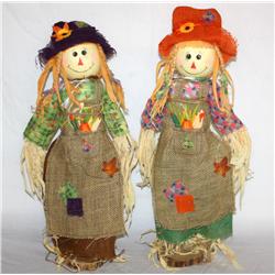 Lot of 2 Scare Crow Dolls