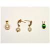 Image 1 : Pearl Pendant, Pearl Earrings & Green Stone Pendan