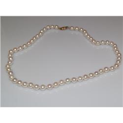 9.00mm White Ocean Pearl 18" Ladies Necklace