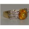 Image 1 : AAA Yellow Citrine & Diamonds Ladies Ring