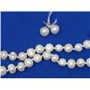 Image 2 : Genuine White Pearl Hand Knott Necklace & Earrings