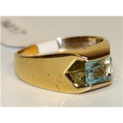 14K Gold Ring With Blue topaz
