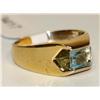 Image 1 : 14K Gold Ring With Blue topaz