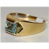 Image 2 : 14K Gold Ring With Blue topaz