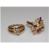 Image 2 : Multicolor Stones Ring, White Stone Ring & Necklac
