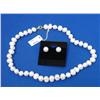 Image 1 : Genuine White Pearl Hand Knott Necklace & Earrings