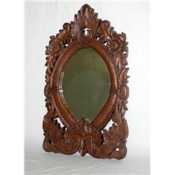 Vintage Designed Wood Wall Mirror 15" x 24"