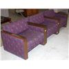 Image 2 : Lot of 3 Purple Cushioned Chairs- One Money