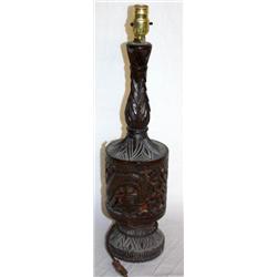 1 Carved Wood Lamp