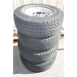 SERT OF 4 15"  6 LUG WHEELS  W/ TIRES