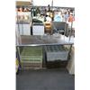 Image 1 : STAINLESS PREP TABLE & GLASS RACKS