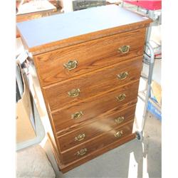 Wood 5 Drawer Dresser