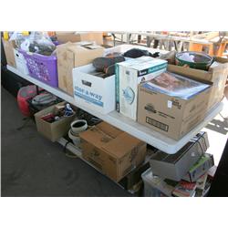 TABLE LOT OF MISC ITEMS