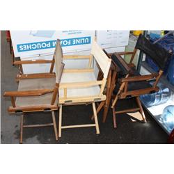 Lot of 3 Canvas Chairs