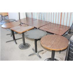 Lot of 8 Small Wood Resturant Tables