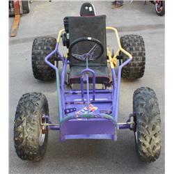 Purple and Yellow Go Kart