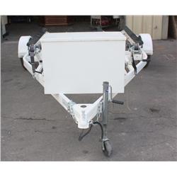 White Double Ski Doo Trailer