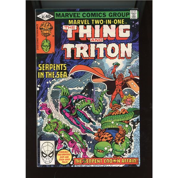 Marvel Two-in-One #65 The Thing and Triton Serpents in the Sea (1980)